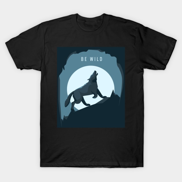 Wolf Double Exposure T-Shirt by attire zone